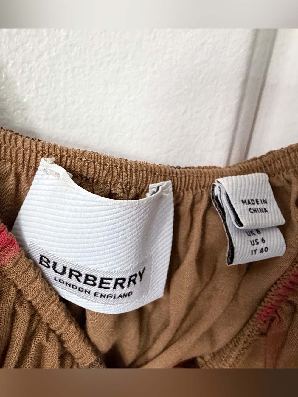 Burberry Midi Checked Sundress - Size 6 - Picture 6 of 8